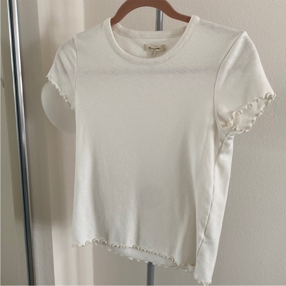 Madewell Baby Tee T-shirt Ruffle Trim